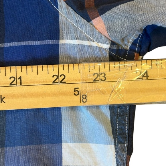 Ecko Unlimited Blue and Orange Plaid Button Down Shirt Y2K Cotton XL - Picture 3 of 7